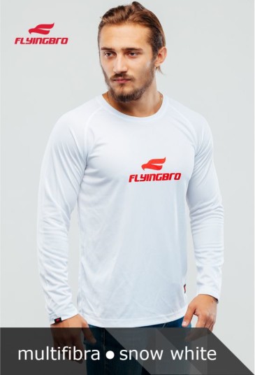 фото спортивной белой футболки Flyingbro